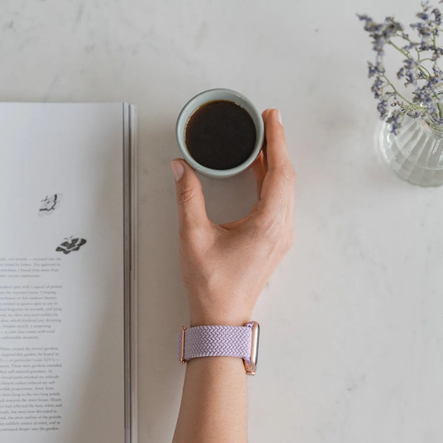 Adjustable Apple Watch Braided Loop#color_light purple