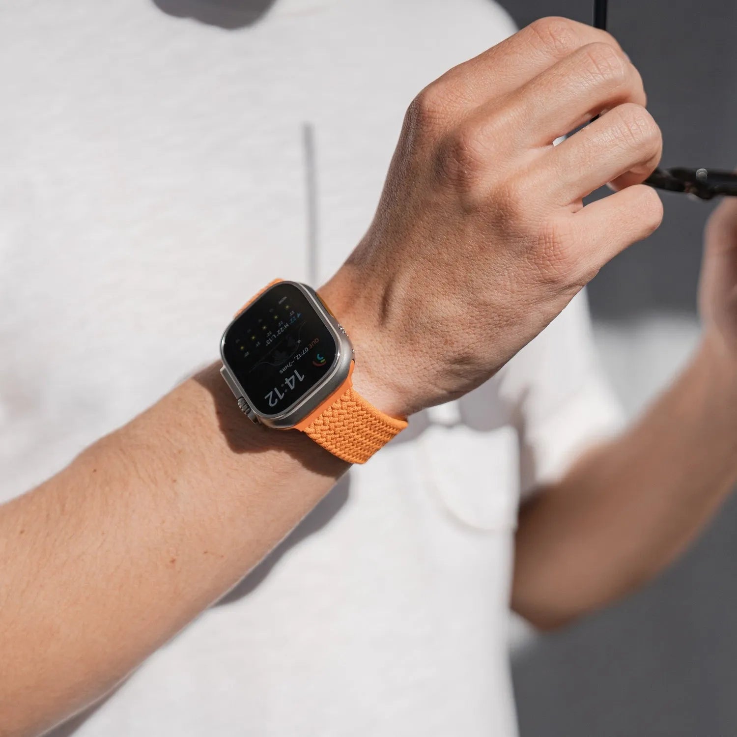 Adjustable Apple Watch Braided Loop#color_orange