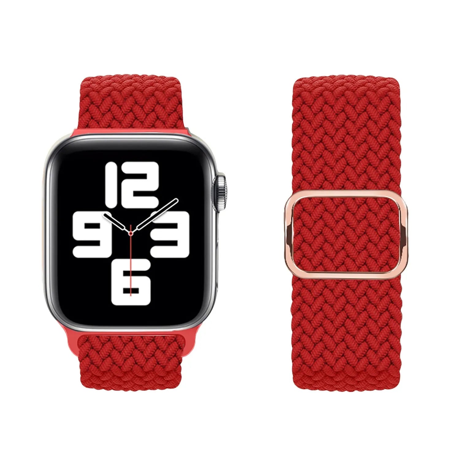 Adjustable Apple Watch Braided Loop#color_red