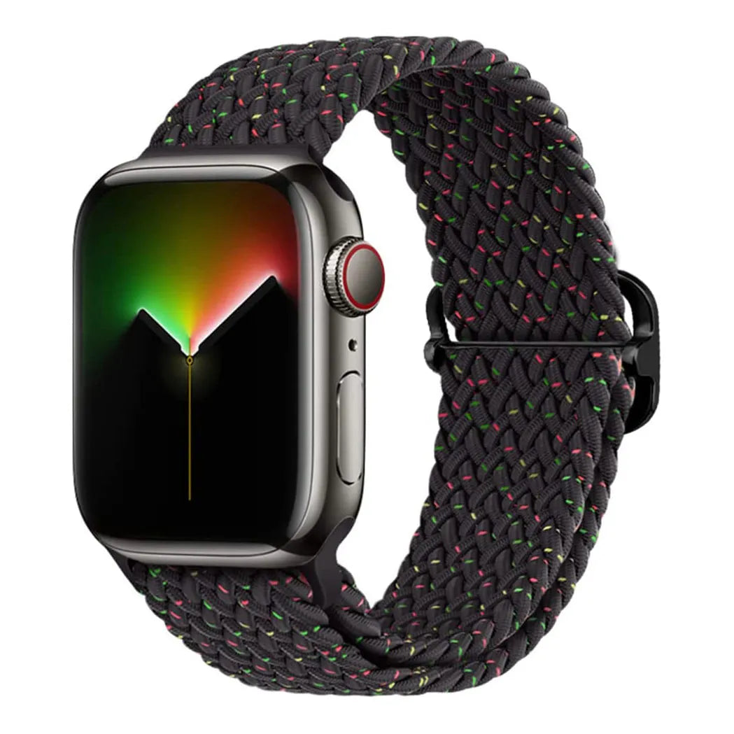 Adjustable Apple Watch Braided Loop#color_star black