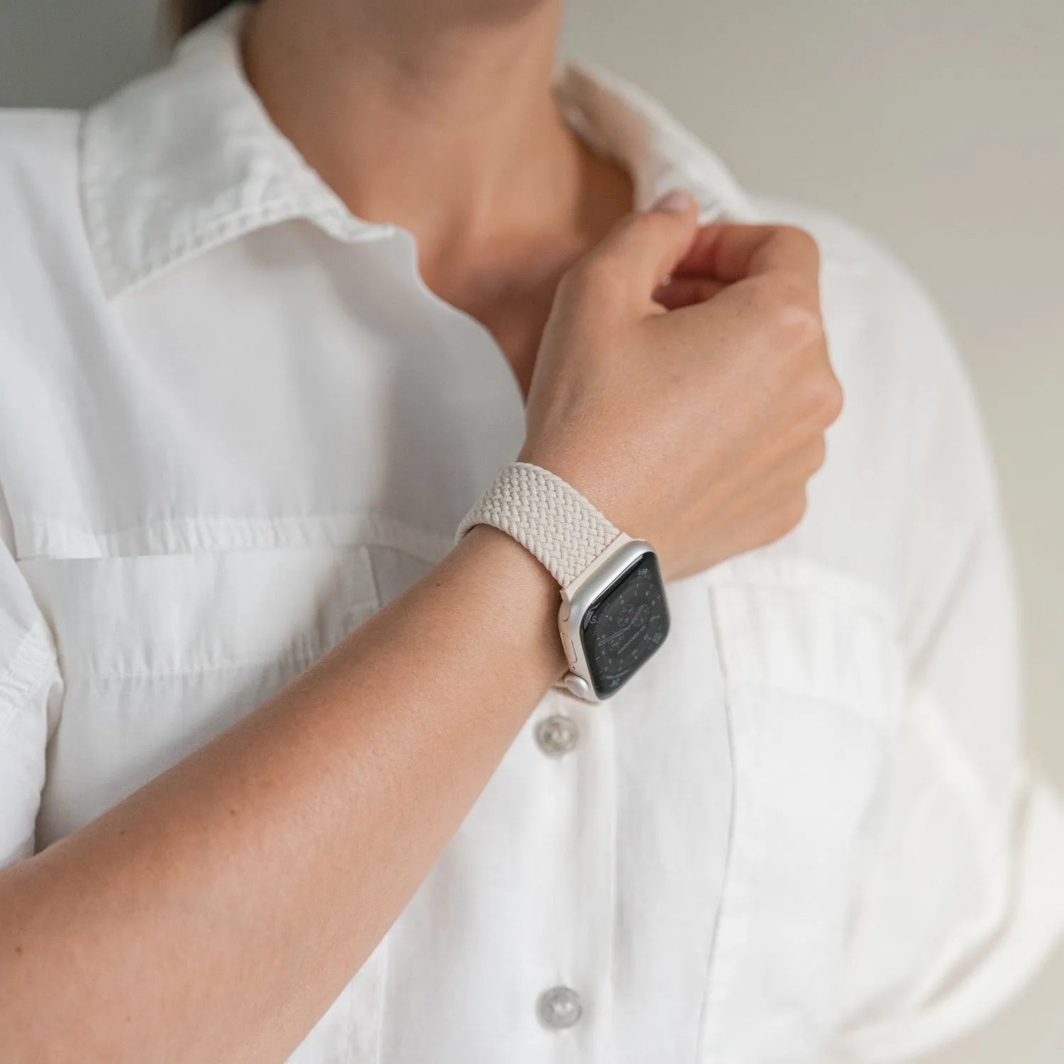 Adjustable Apple Watch Braided Loop#color_starlight