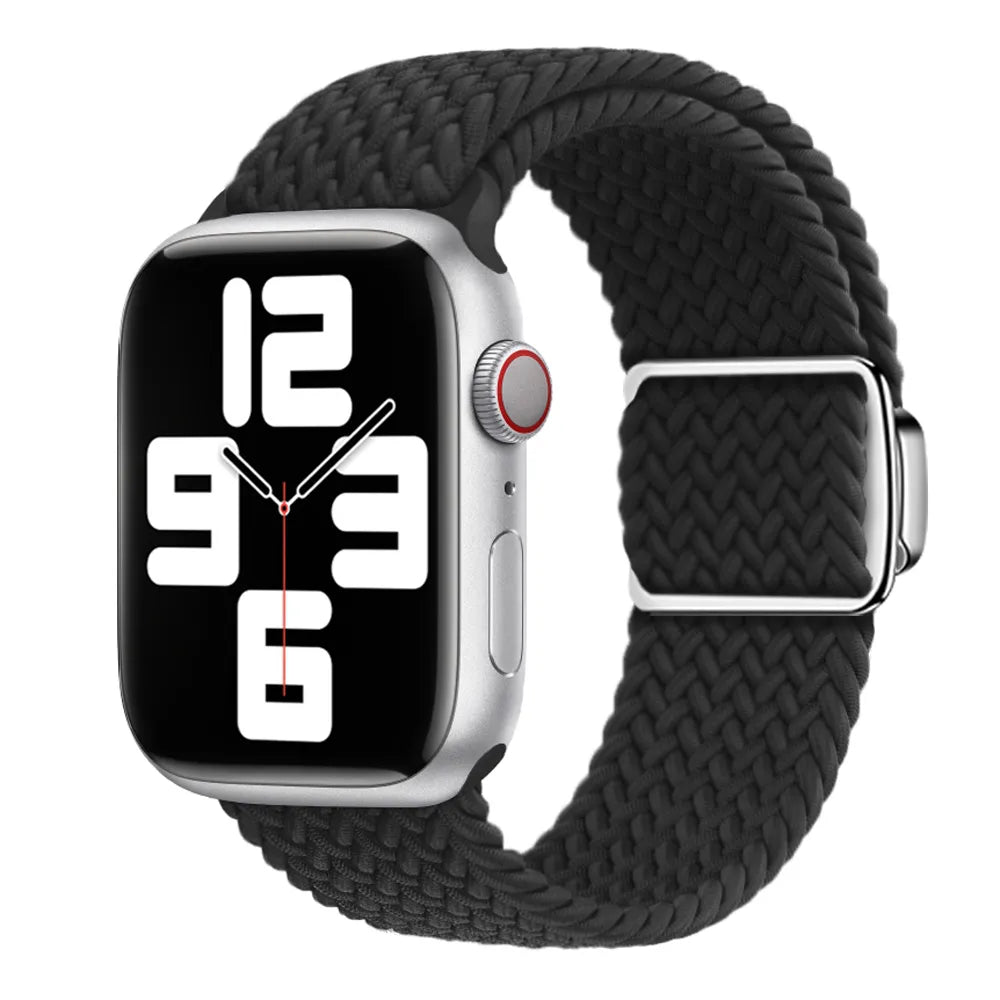 Apple Watch Magnetic Buckle Braided Loop#color_black