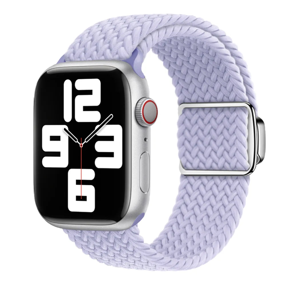 Apple Watch Magnetic Buckle Braided Loop#color_cloud mauve