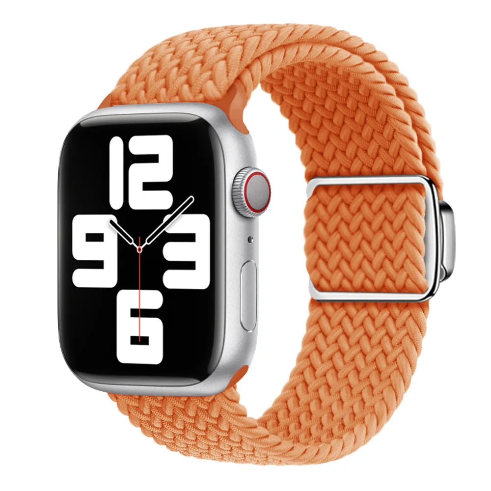 Apple Watch Magnetic Buckle Braided Loop#color_orange