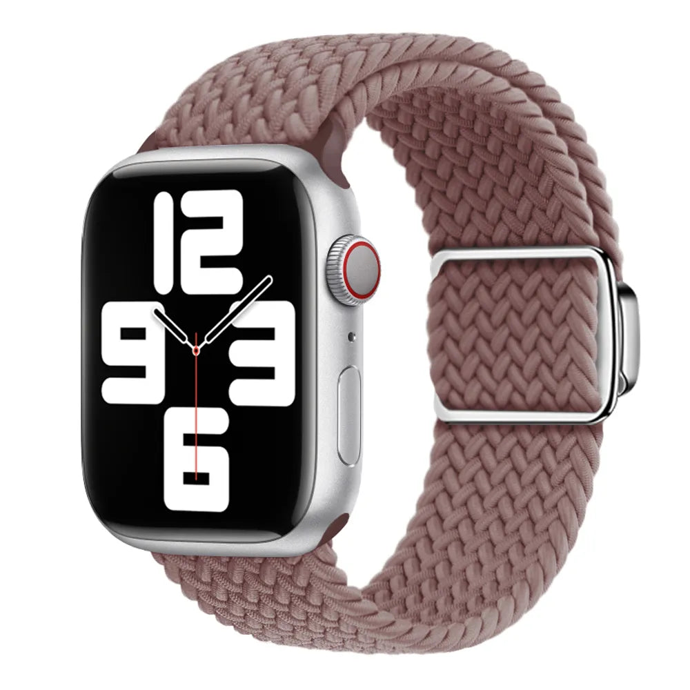 Apple Watch Magnetic Buckle Braided Loop#color_red bean