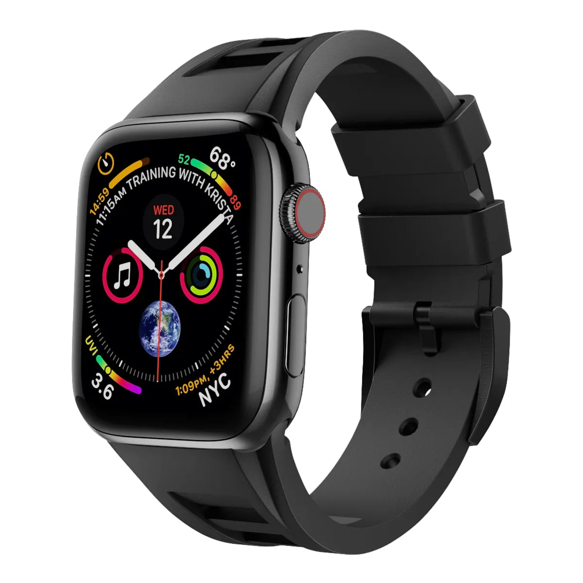 Apple Watch Ultra silicone band#color_black / black
