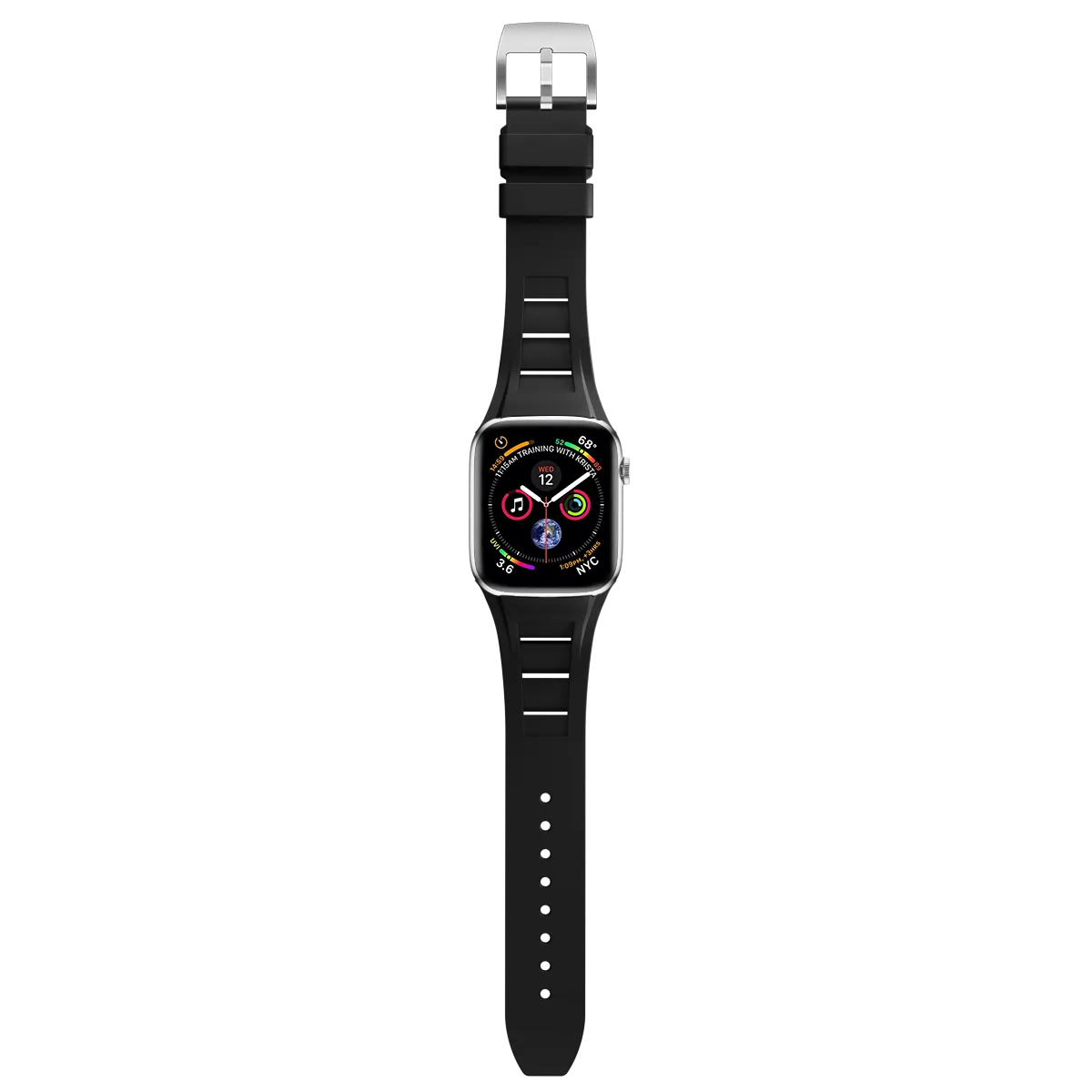 Apple Watch Ultra silicone band#color_black / silver