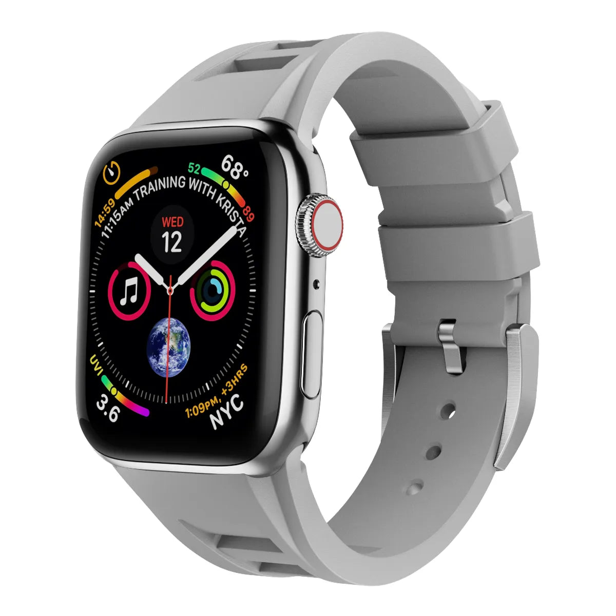Apple Watch Ultra silicone band#color_gray / silver