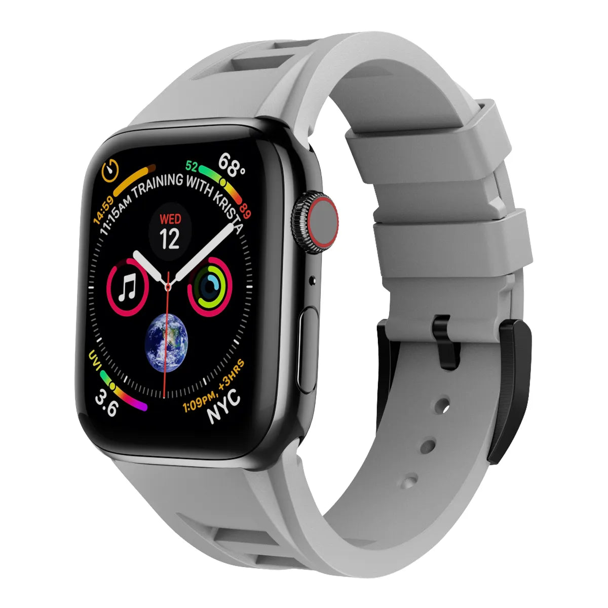 Apple Watch Ultra silicone band#color_gray / black