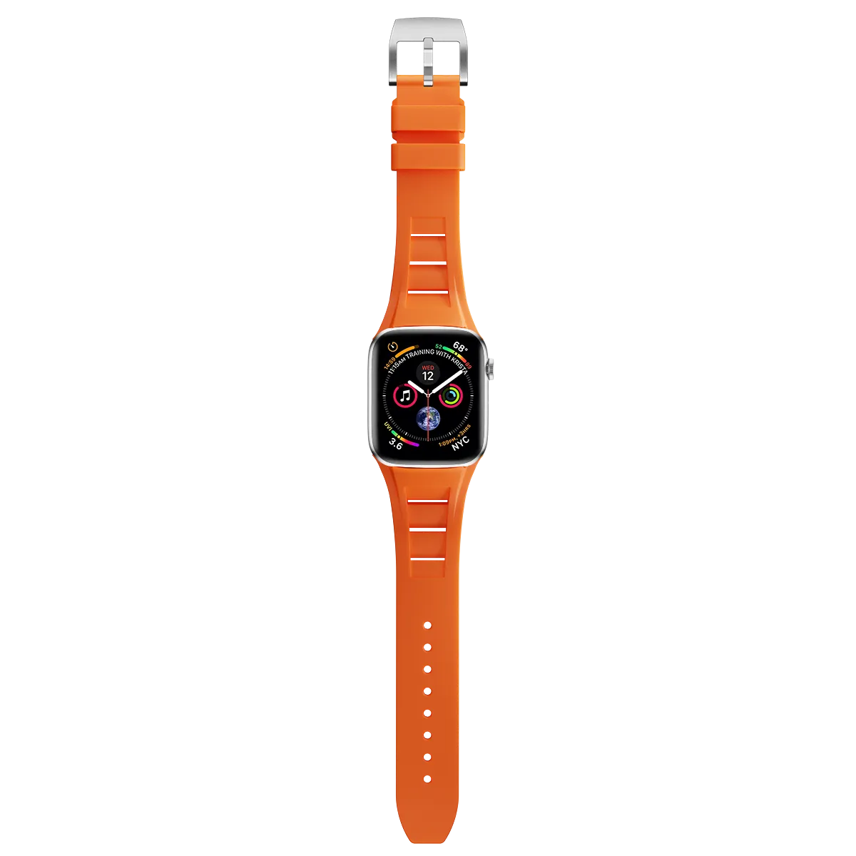 Apple Watch Ultra silicone band#color_orange / silver
