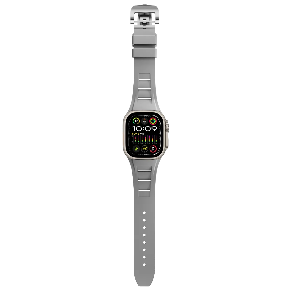 Apple Watch Ultra silicone band#color_gray / silver