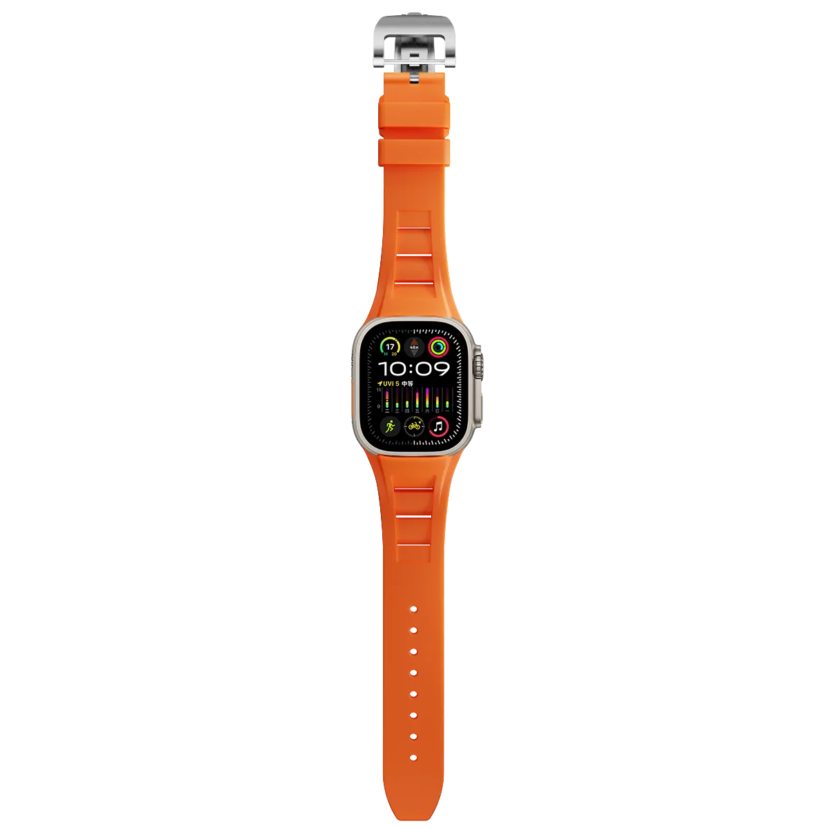 Apple Watch Ultra silicone band#color_orange / silver
