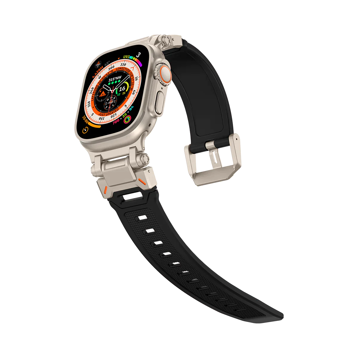Apple Watch Ultra mech band#color_titanium black