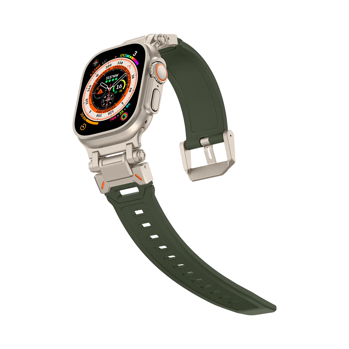 Apple Watch Ultra mech band#color_titanium green