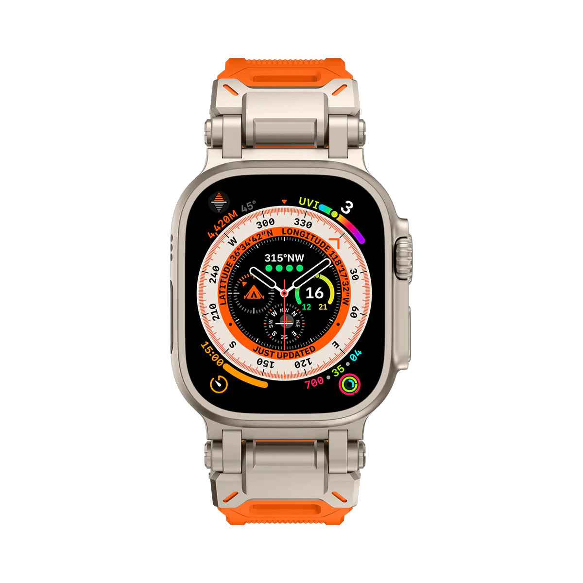 Apple Watch Ultra mech band#color_titanium orange