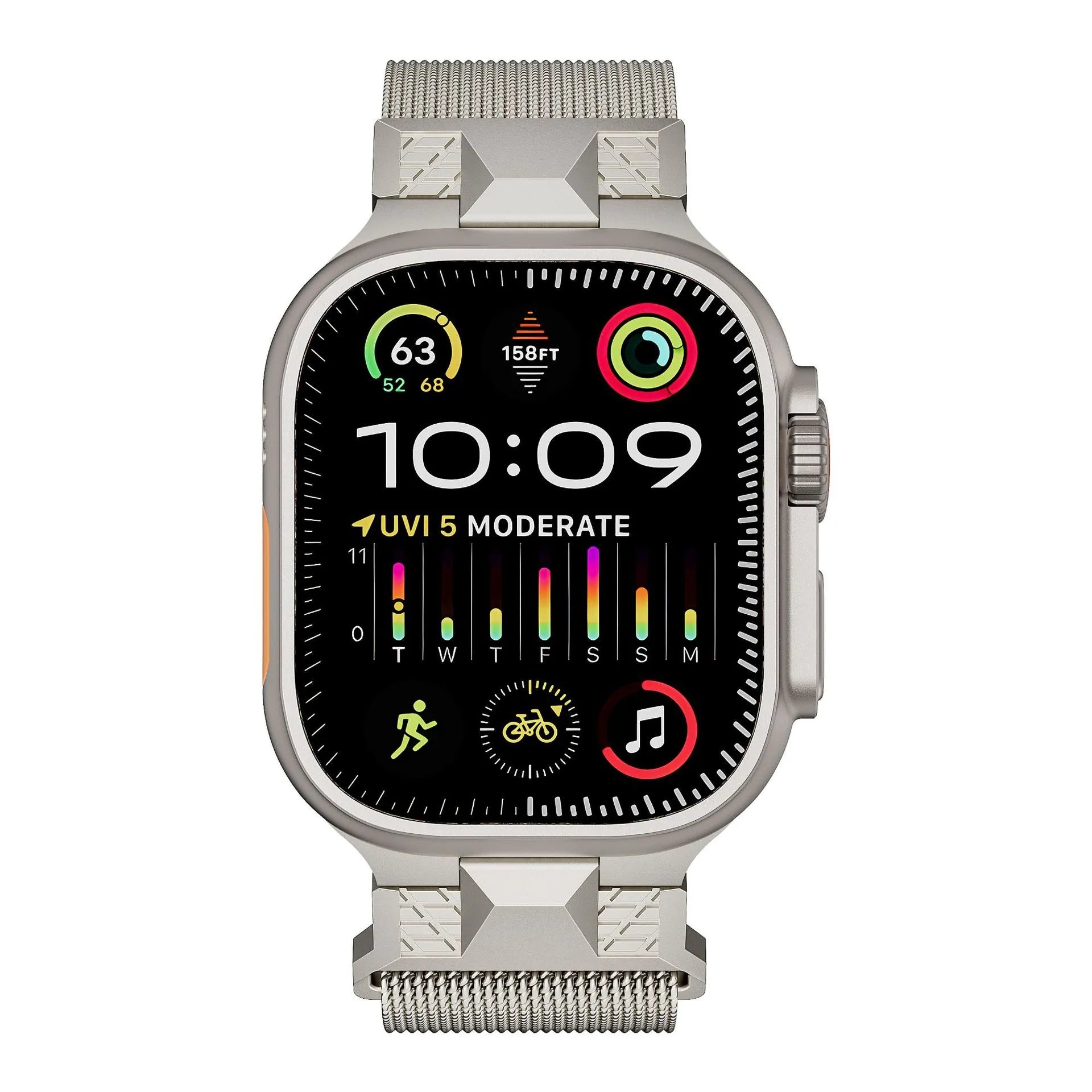 Apple Watch Ultra mech band#color_titanium