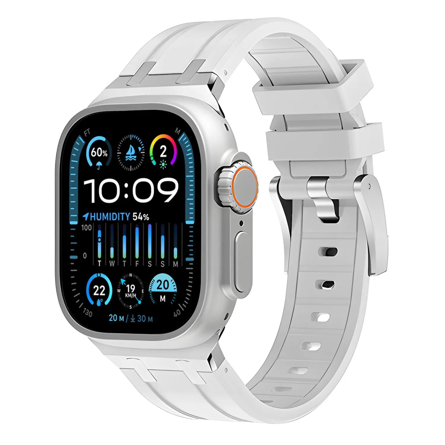 Apple Watch Ultra silicone band#color_white