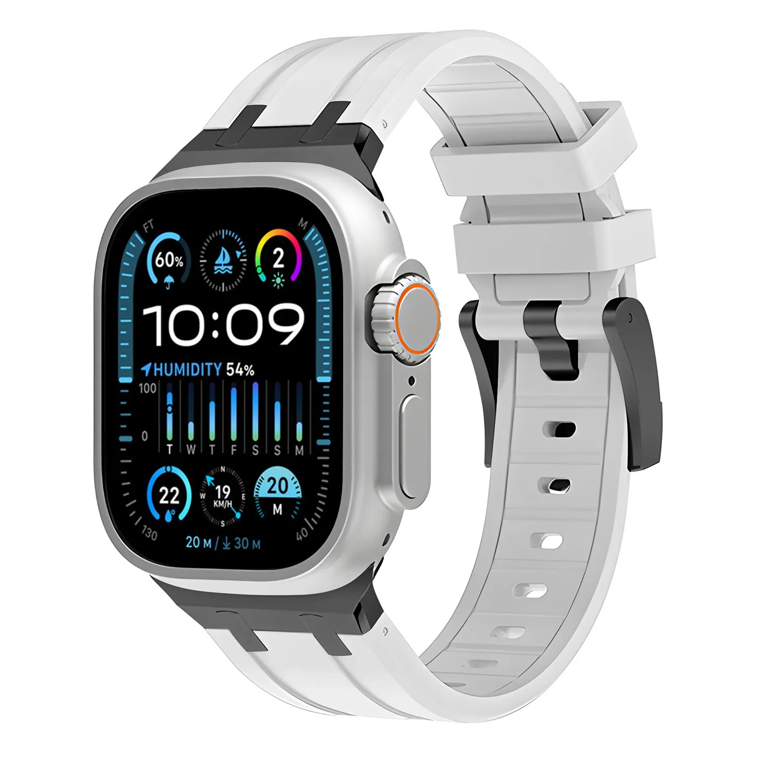Apple Watch Ultra silicone band#color_white
