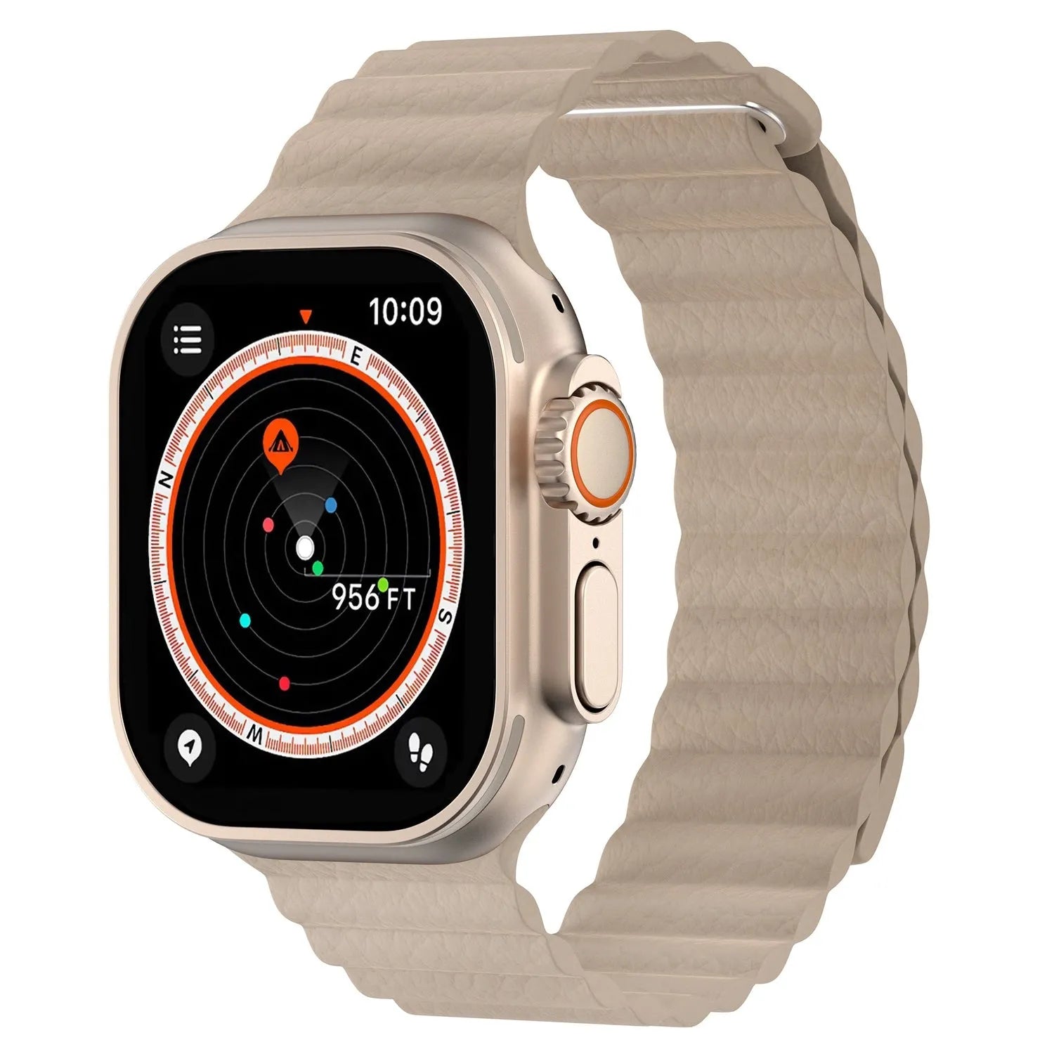 Apple Watch magnetic leather loop#color_khaki