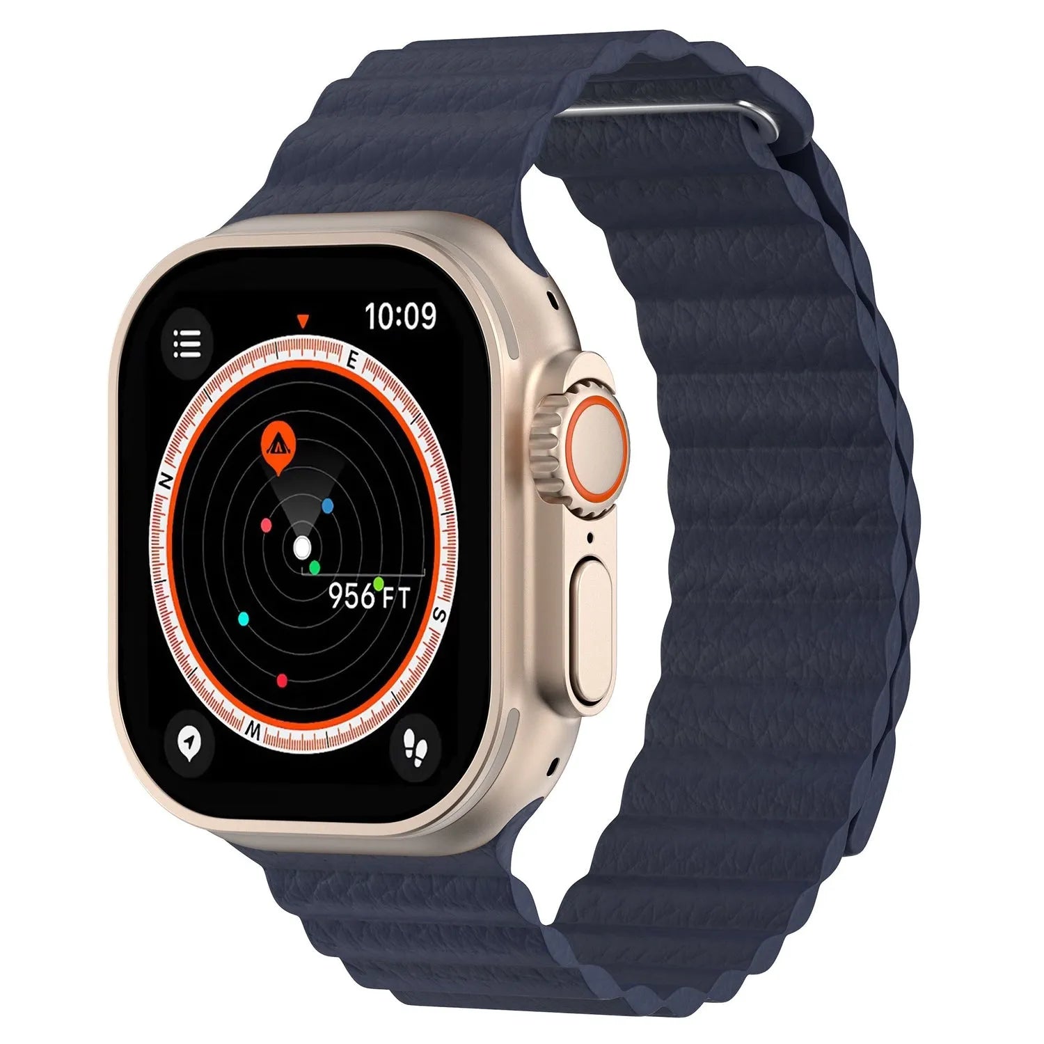 Apple Watch magnetic leather loop#color_midnight blue