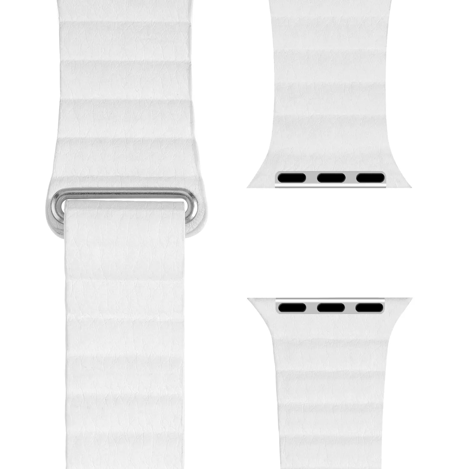 Apple Watch magnetic leather loop#color_white