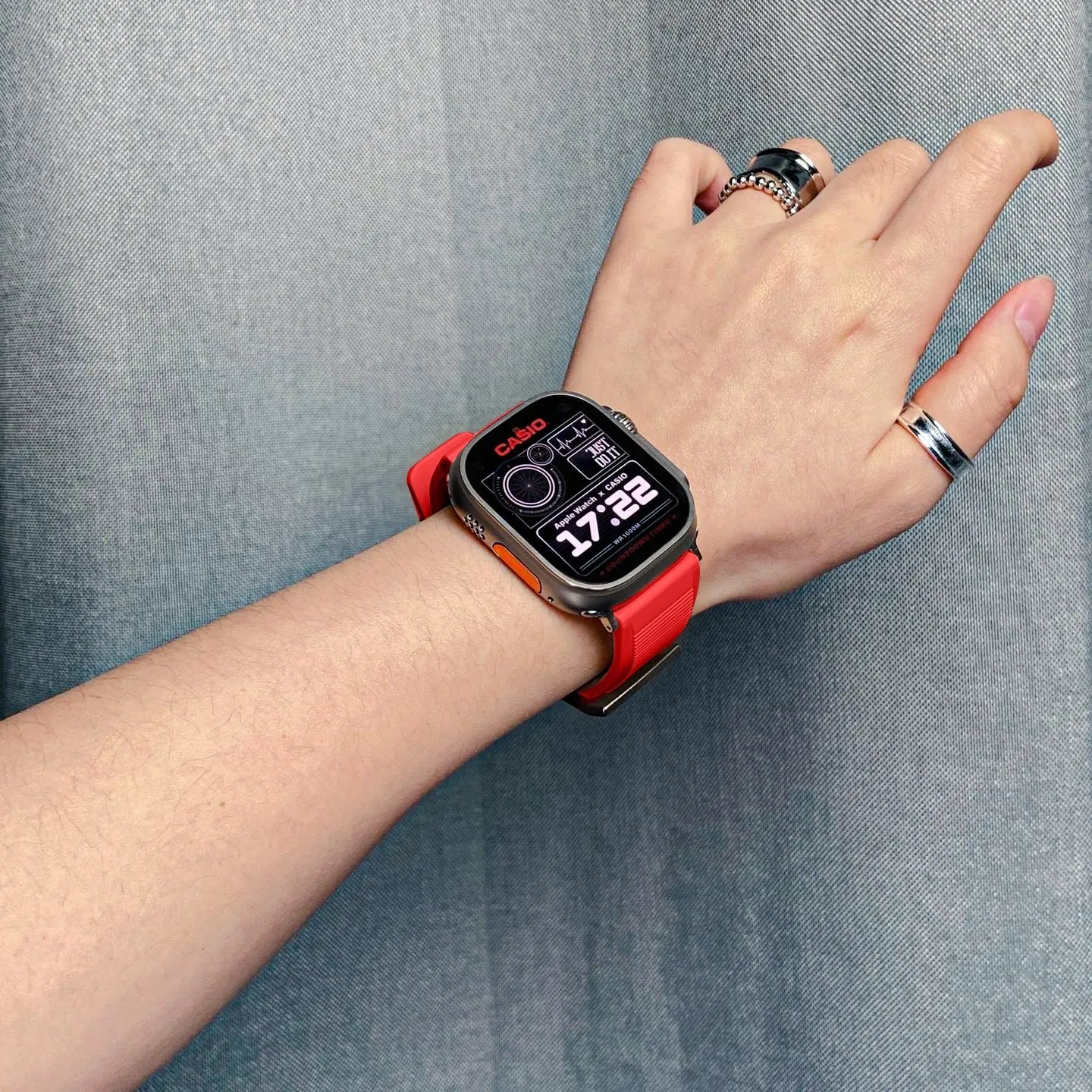 Apple Watch rugged band#color_red