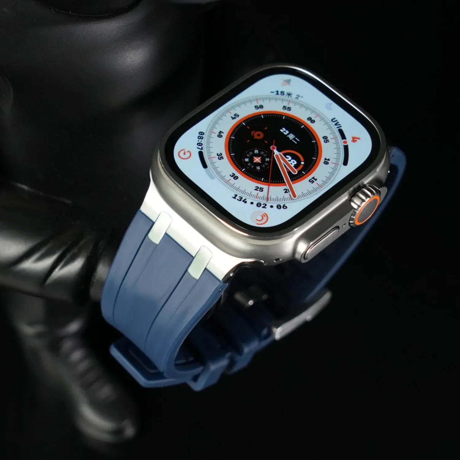 Luxury Apple Watch silicone strap#color_blue