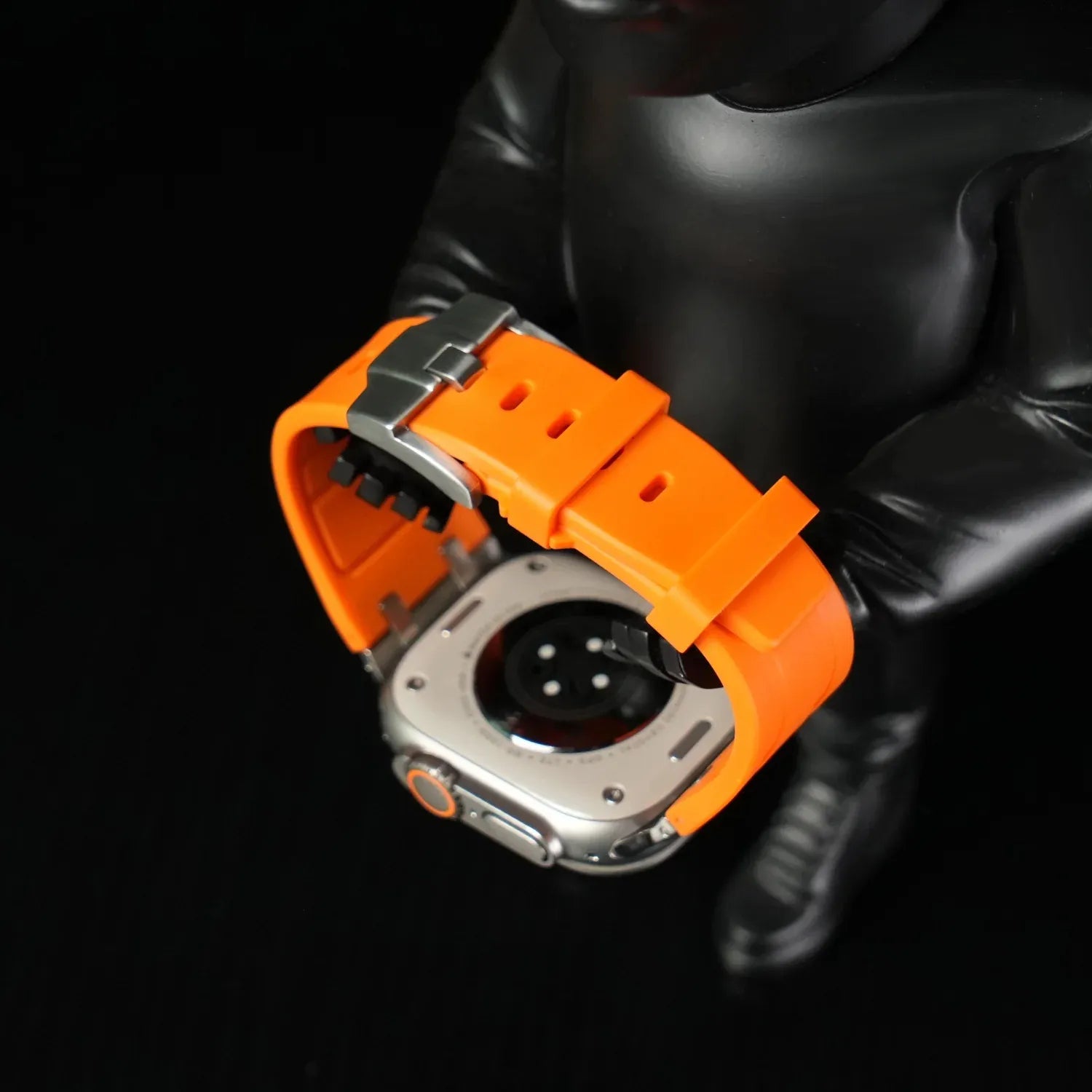 Luxury Apple Watch silicone strap#color_orange