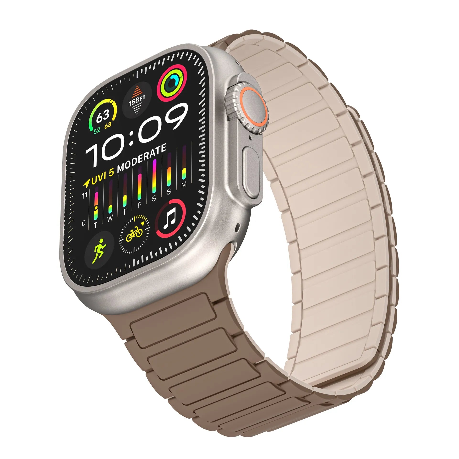Apple Watch silicone strap#color_brown starlight