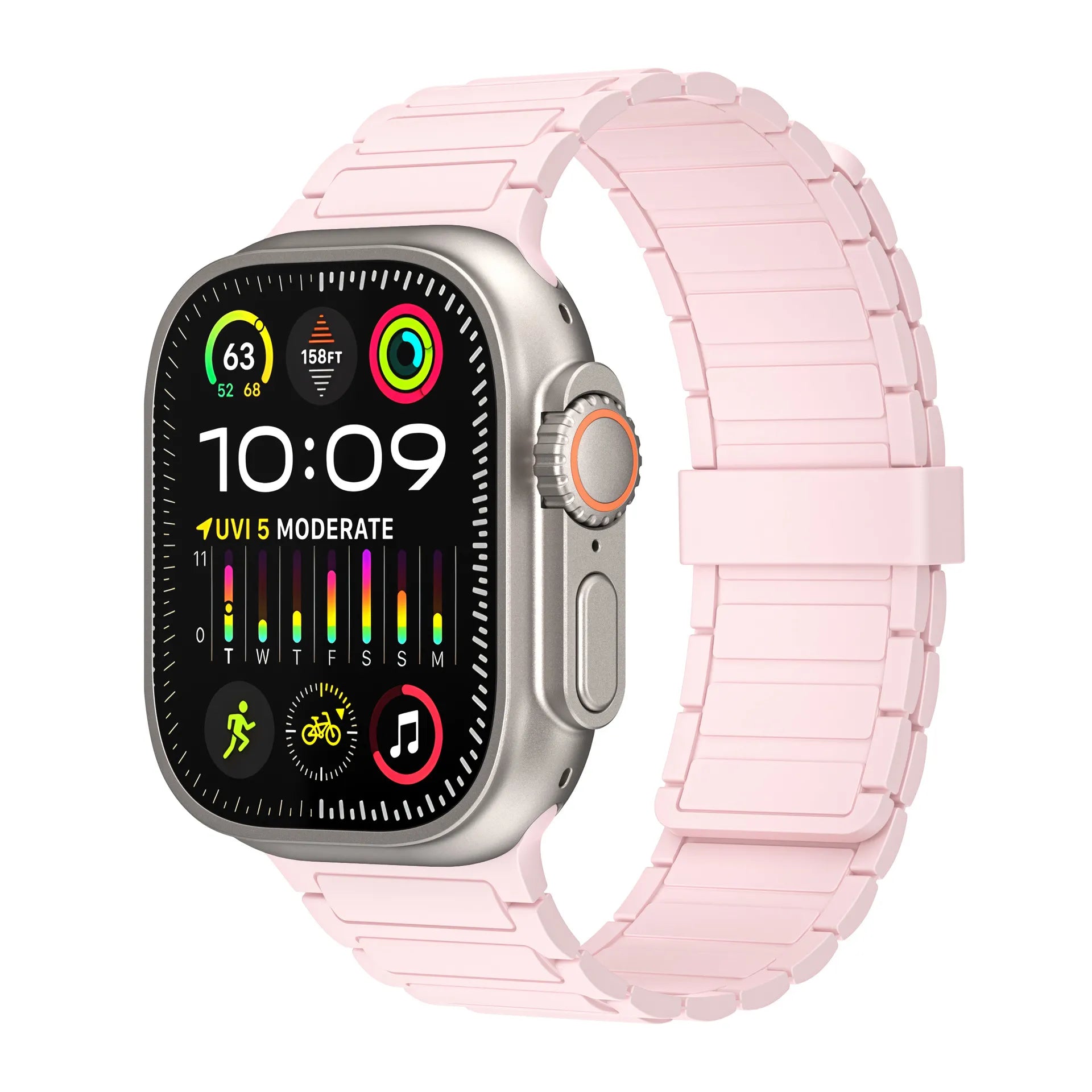Apple Watch Magnetic Silicone Band#color_pink