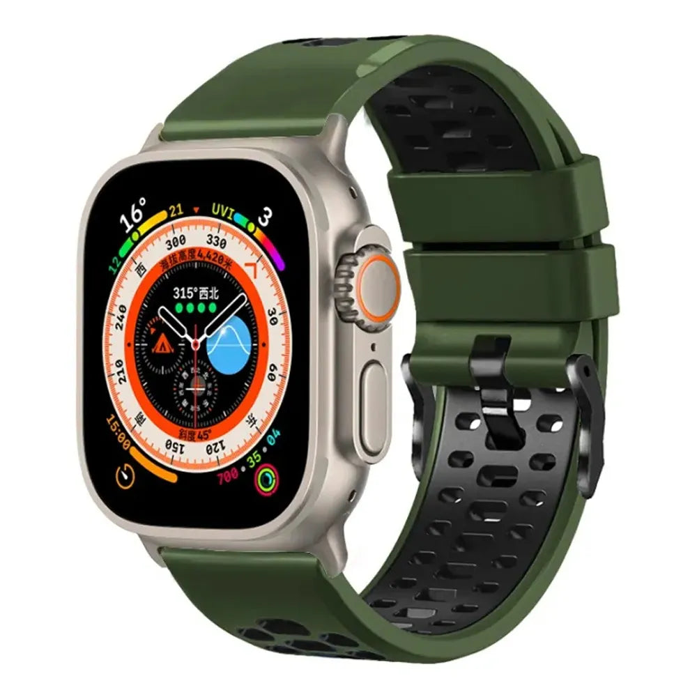 Apple Watch silicone band#color_dark green