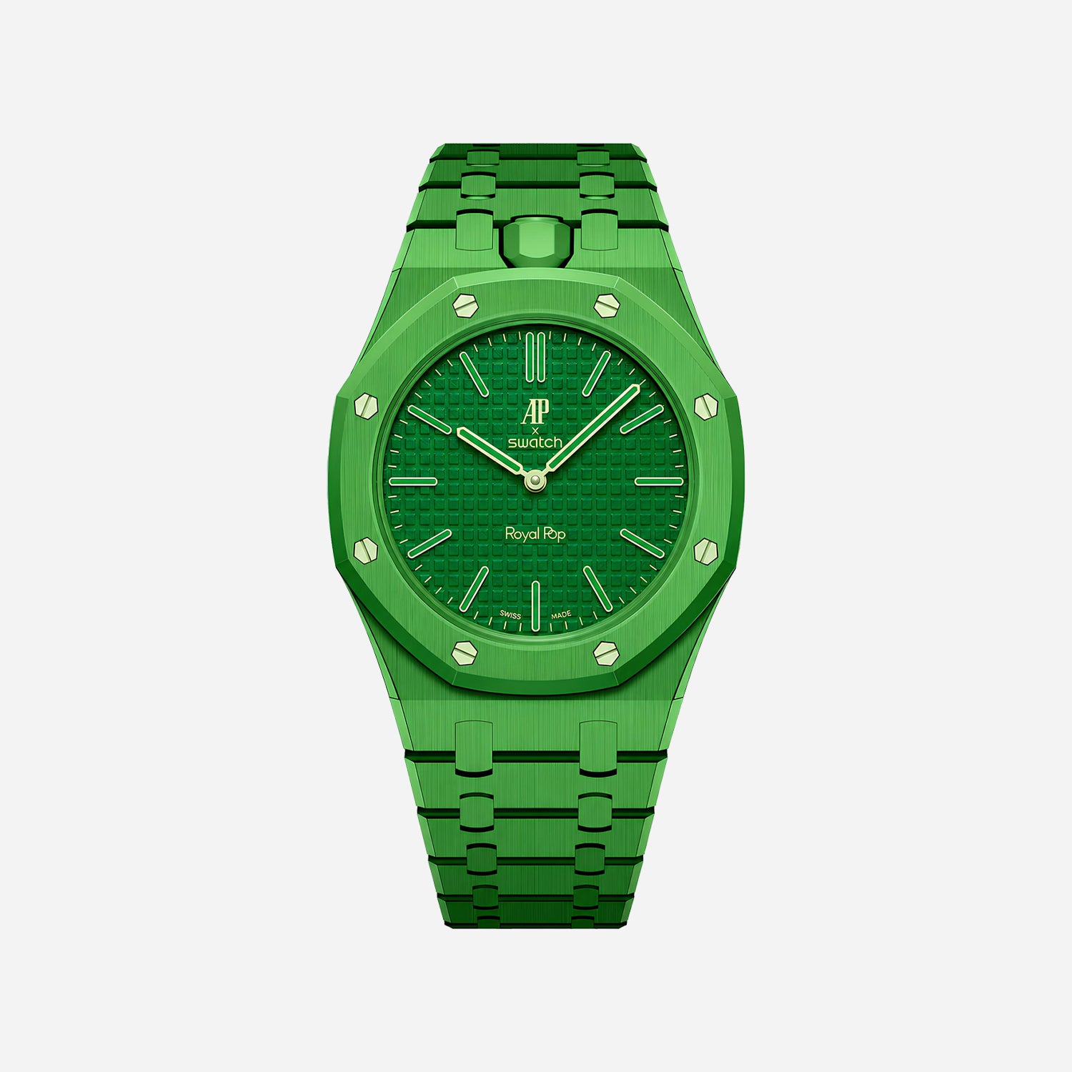 Bioceramic Strap & Case for AP x Swatch Royal Pop GREEN EIGHT