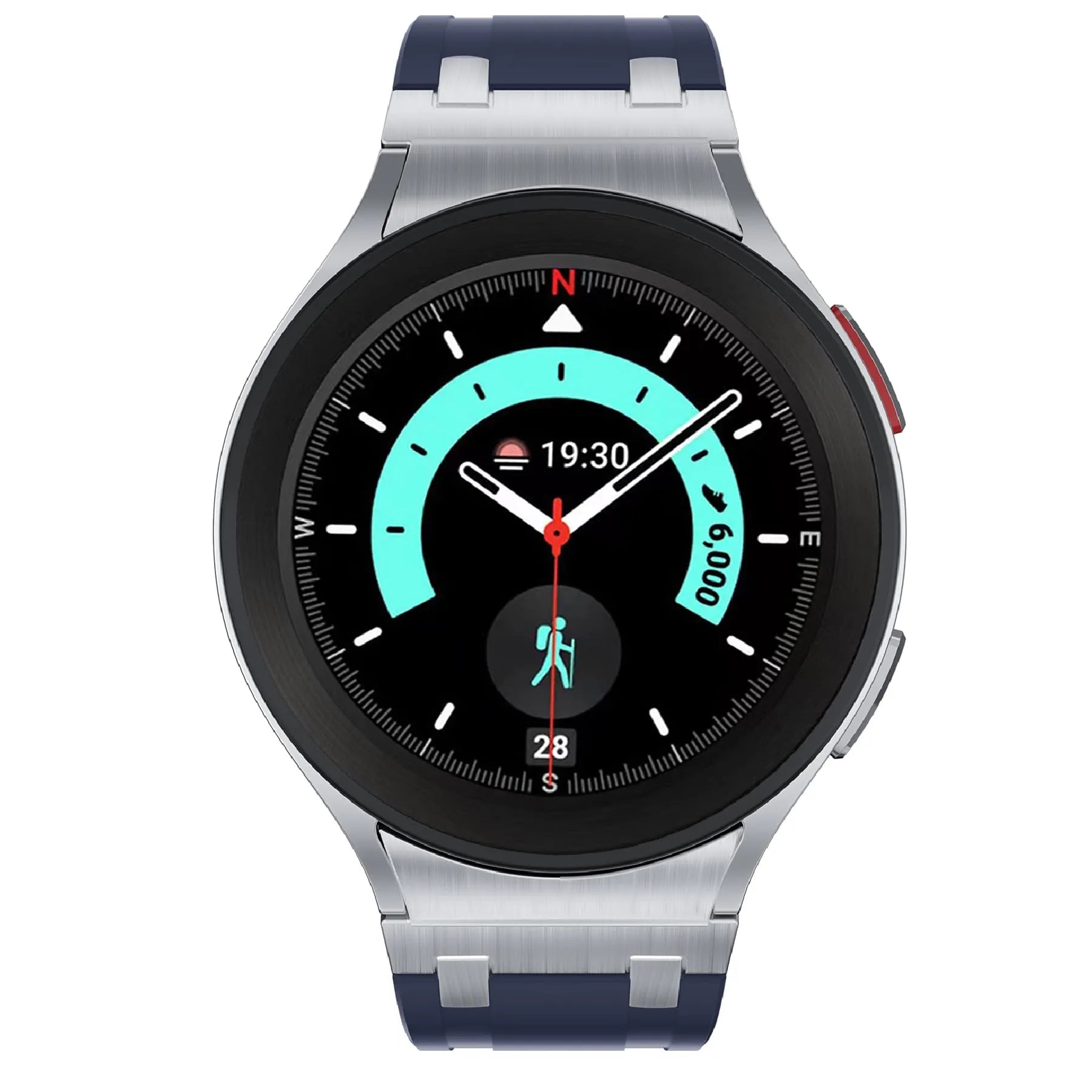 Galaxy Watch sport band#color_silver navy blue