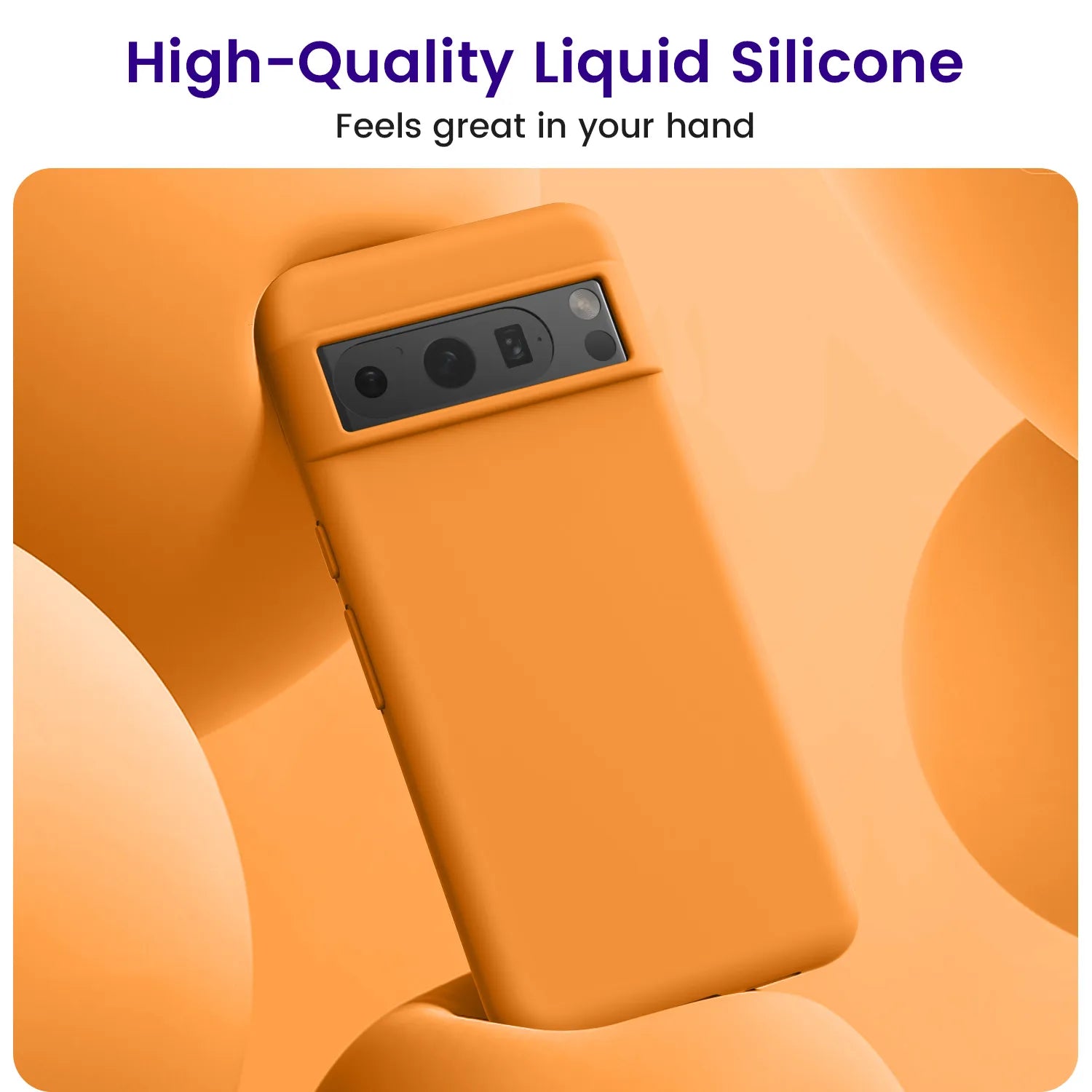 silicone Pixel 8 Pro case#color_apricot