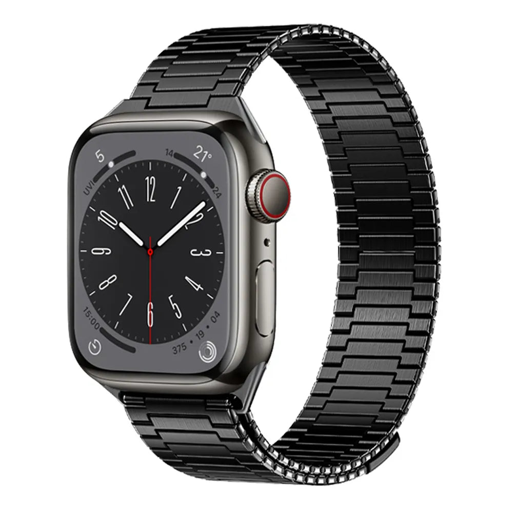 Apple Watch Magnetic Buckle Steel Band#color_black
