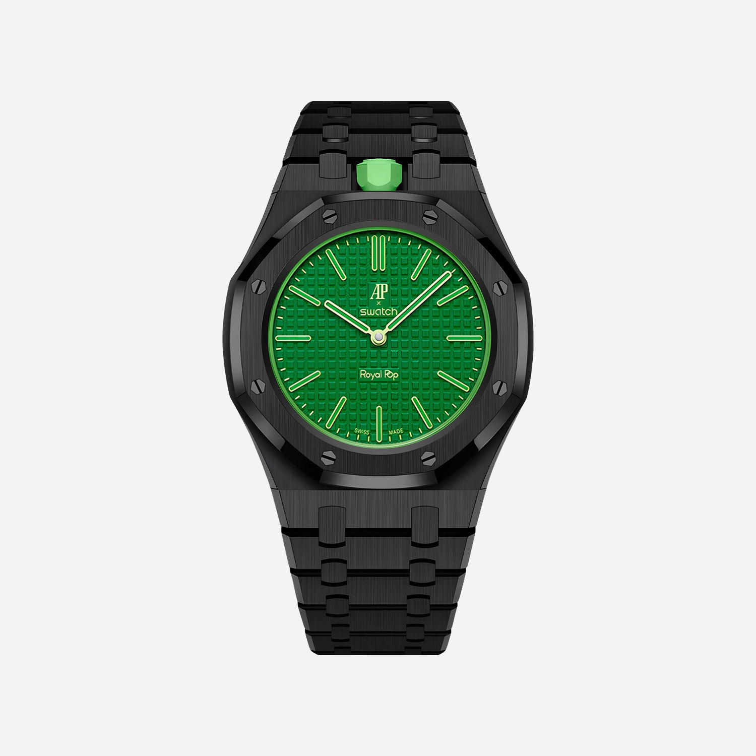 Black Stainless Steel Bracelet & Case for AP x Swatch Royal Pop