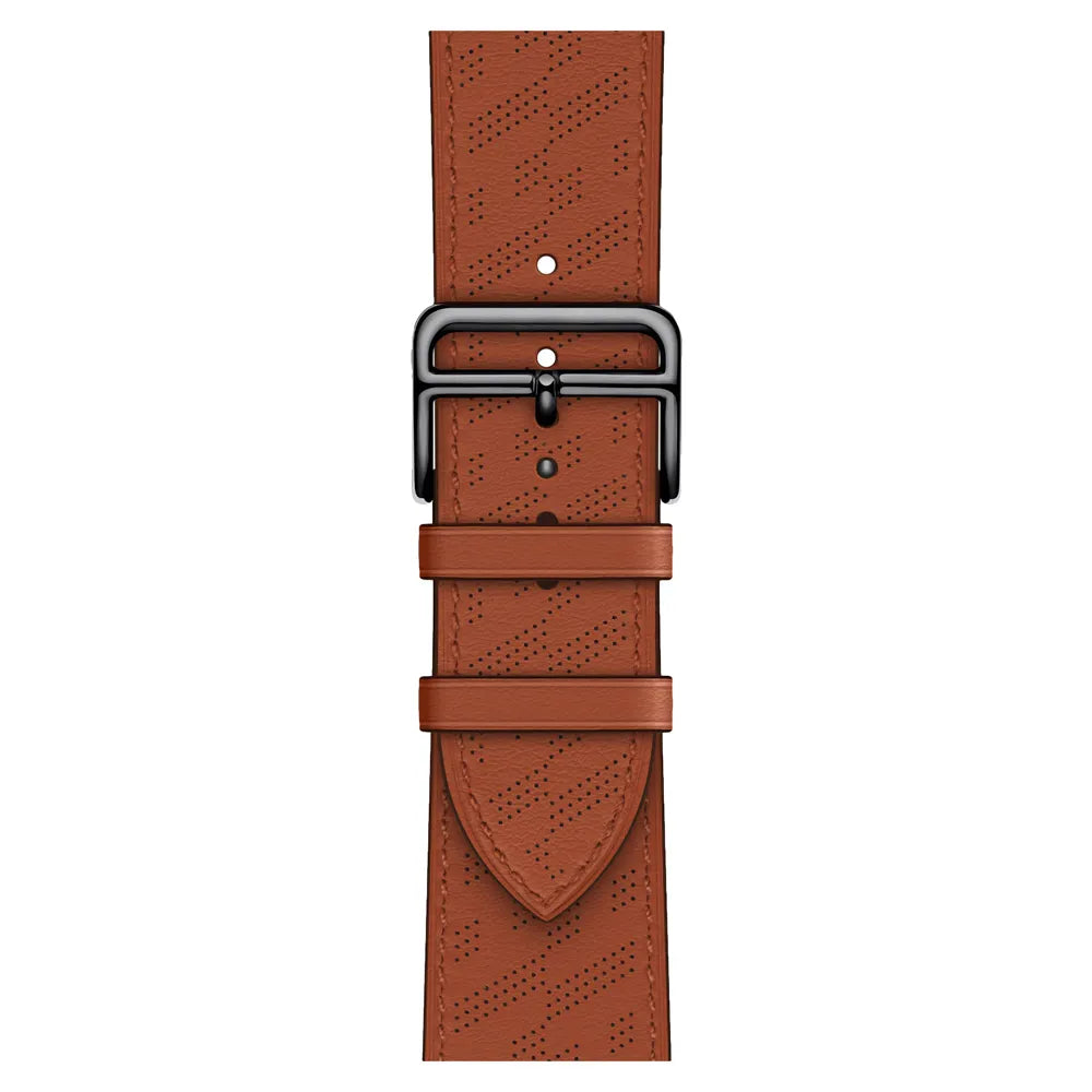 breathable Apple Watch leather band#color_copper