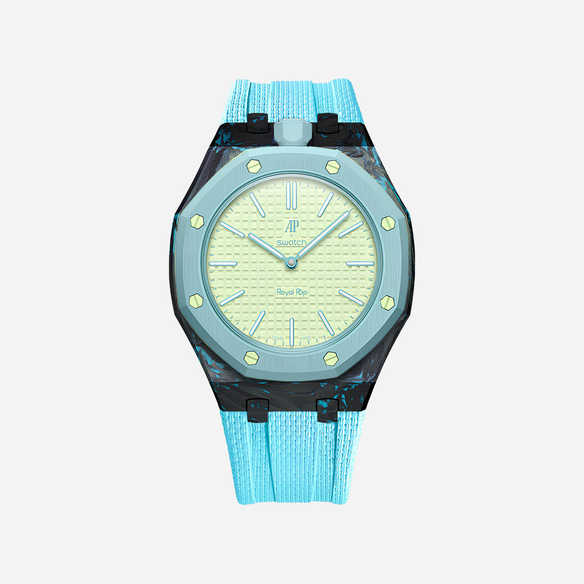 Carbon Fiber Case for AP x Swatch Royal Pop BLAUE ACHT