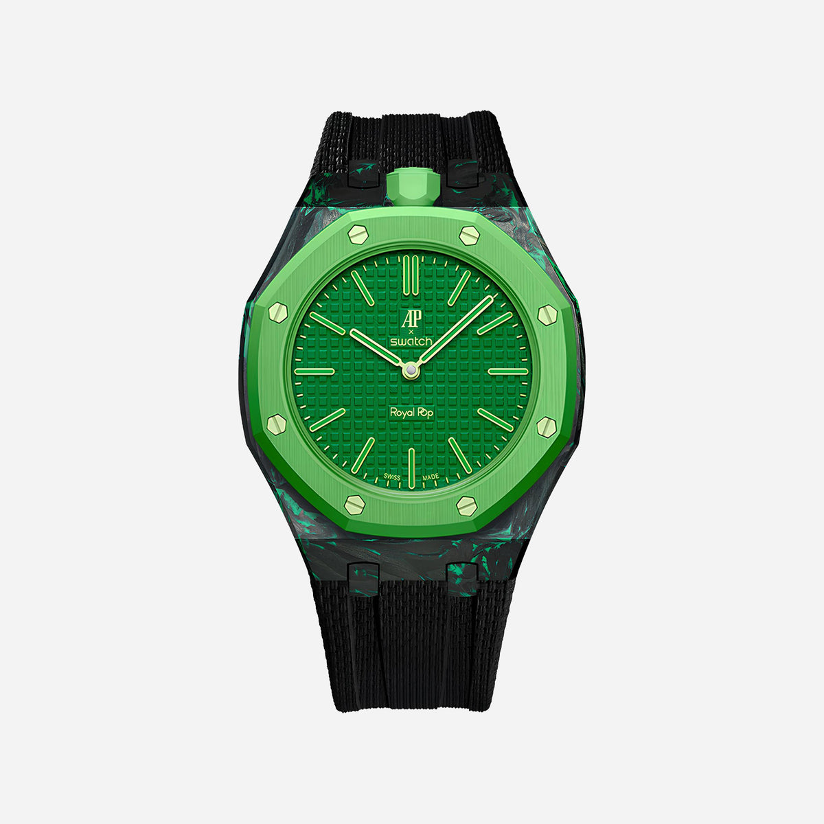 Carbon Fiber Case for AP x Swatch Royal Pop GREEN EIGHT
