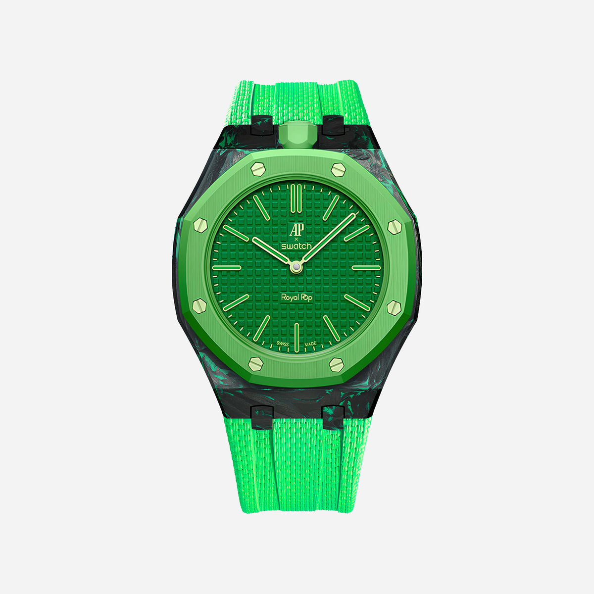 Carbon Fiber Case for AP x Swatch Royal Pop GREEN EIGHT