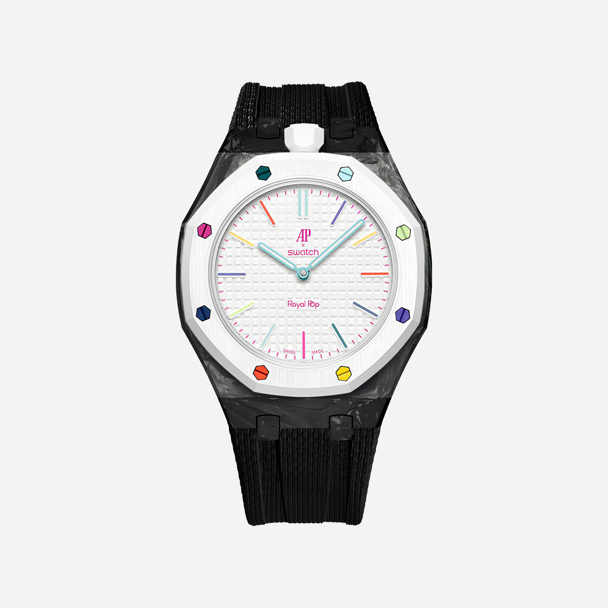 Carbon Fiber Case for AP x Swatch Royal Pop HUIT BLANC