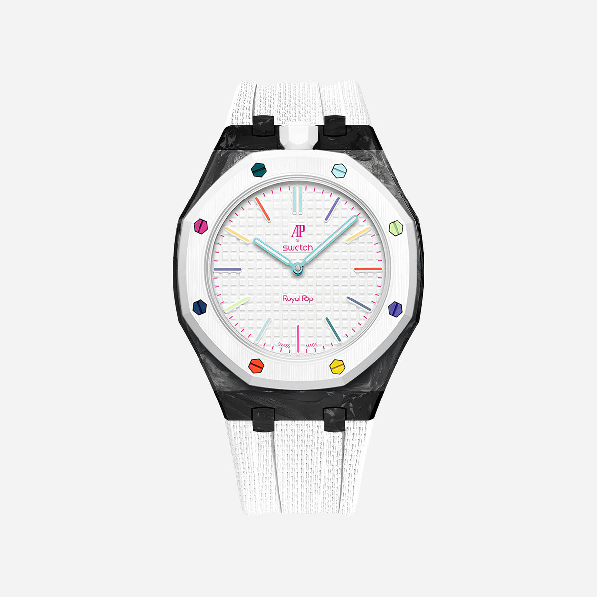 Carbon Fiber Case for AP x Swatch Royal Pop HUIT BLANC