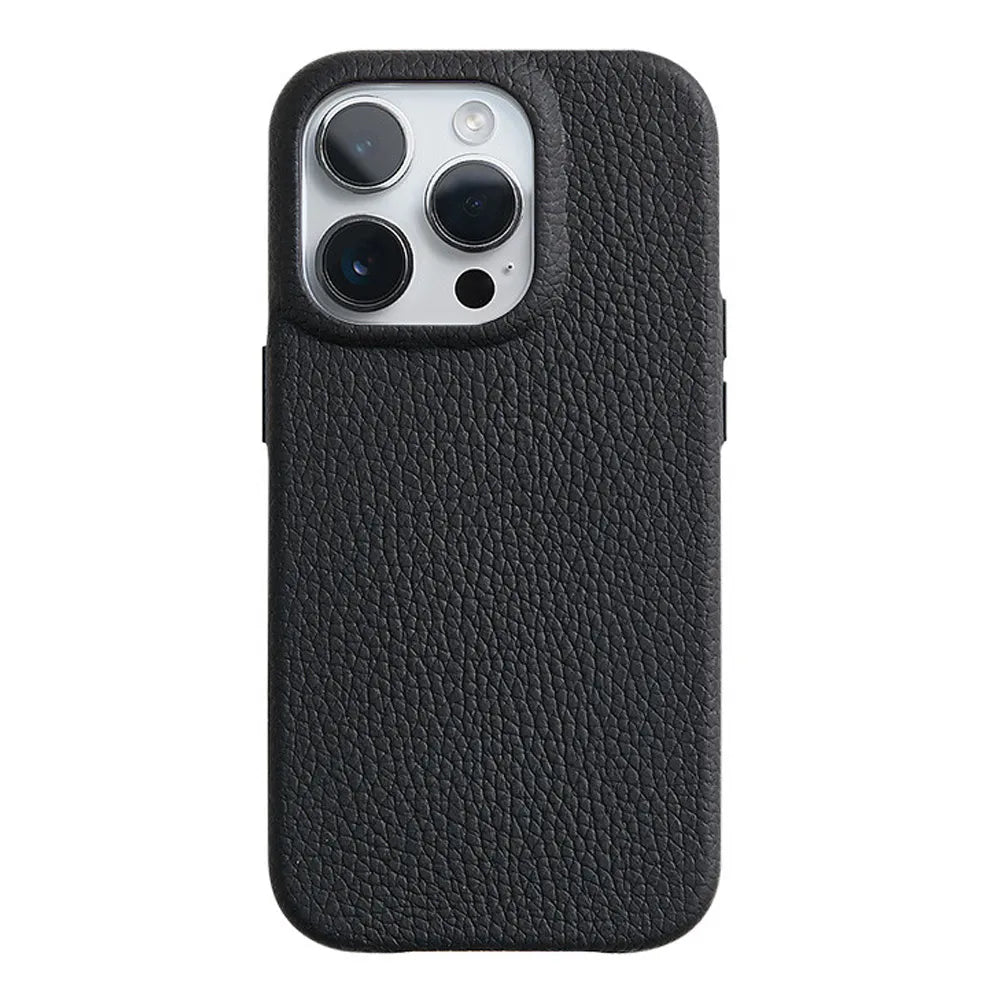 Leather iPhone case with MagSafe#color_black