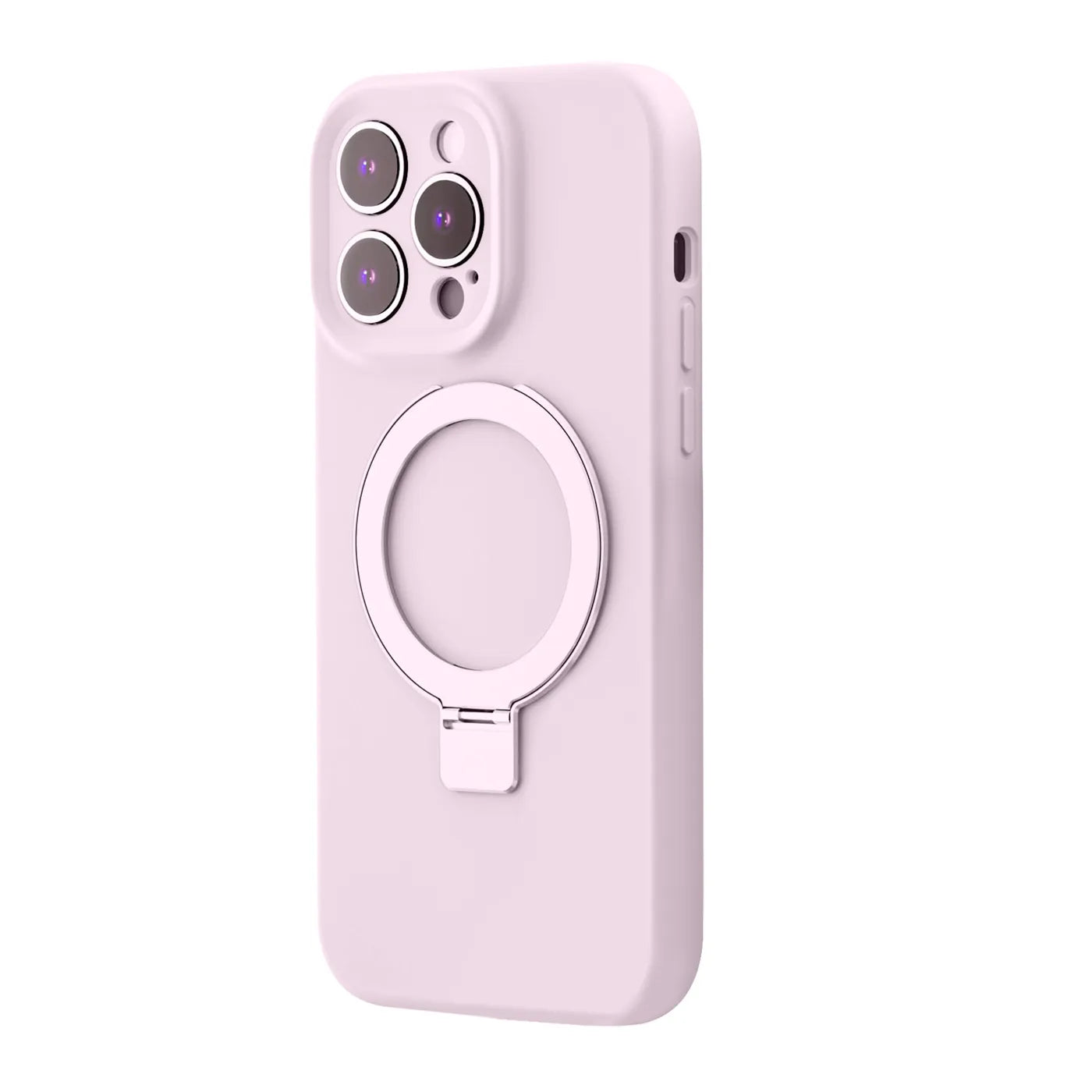 iPhone 14 Pro silicone case with Stand - ice pink