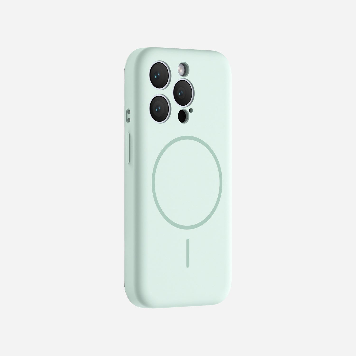 Magnetic iPhone 15 Pro Max silicone case#color_mint green