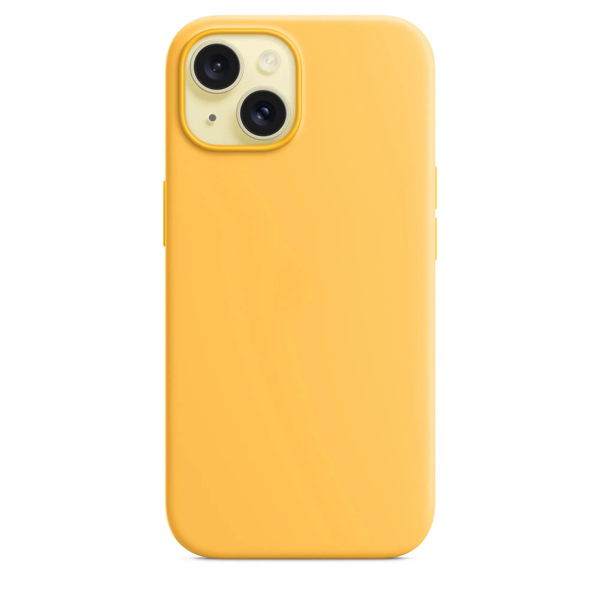iPhone 15 Plus silicone case with MagSafe - sunflower