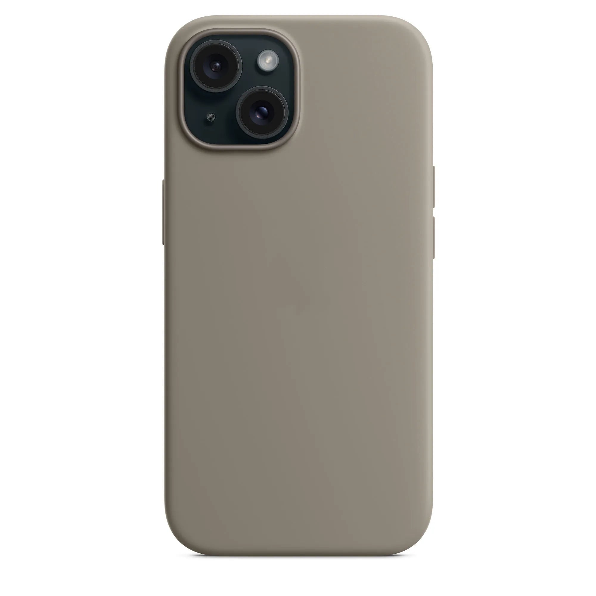iPhone 15 Plus silicone case with MagSafe - titanium