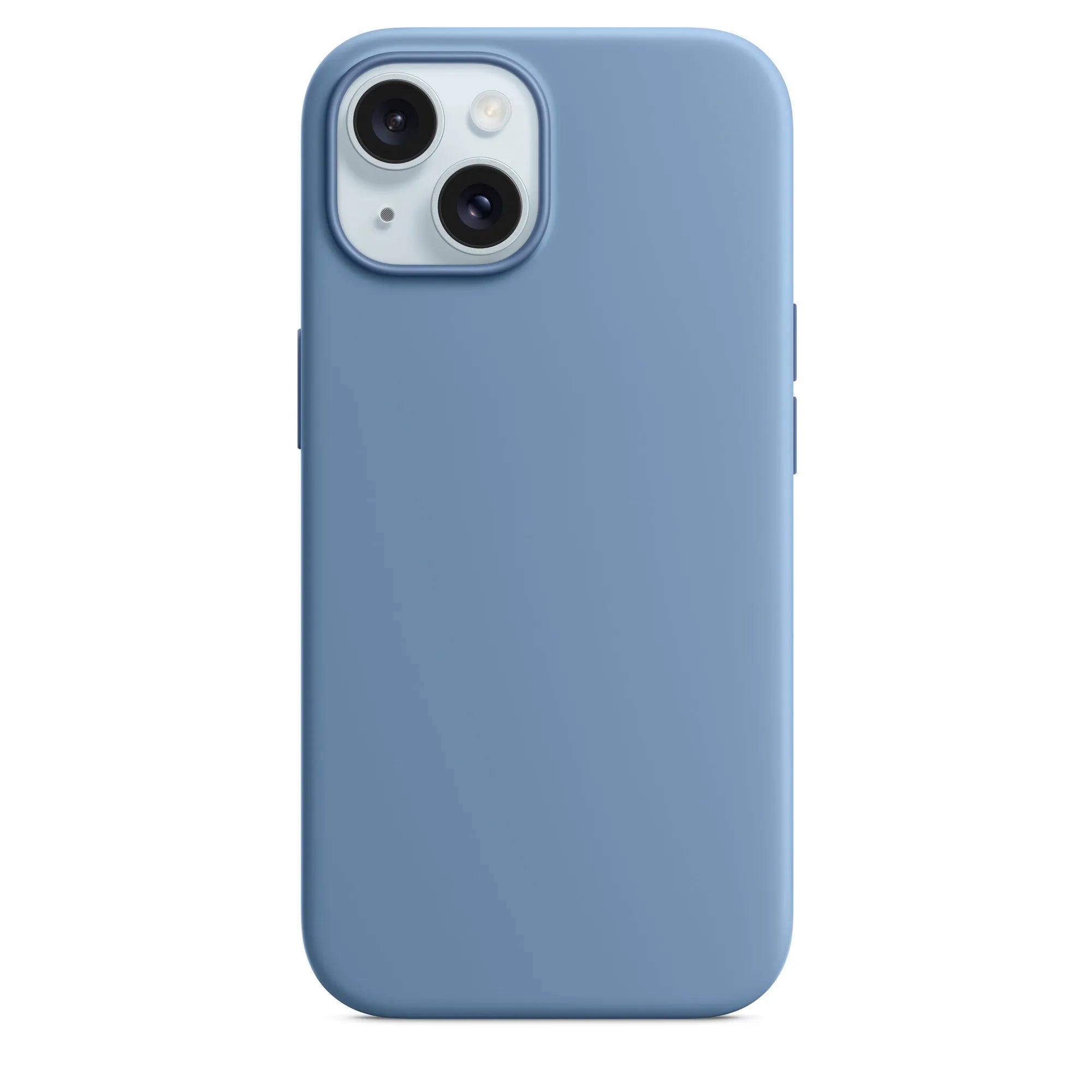 iPhone 15 Plus silicone case with MagSafe - winter blue