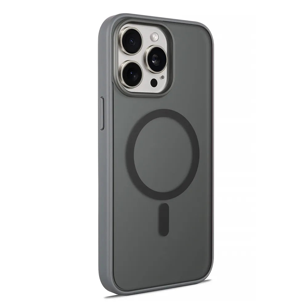 iPhone 15 Pro matte case with MagSafe - gray
