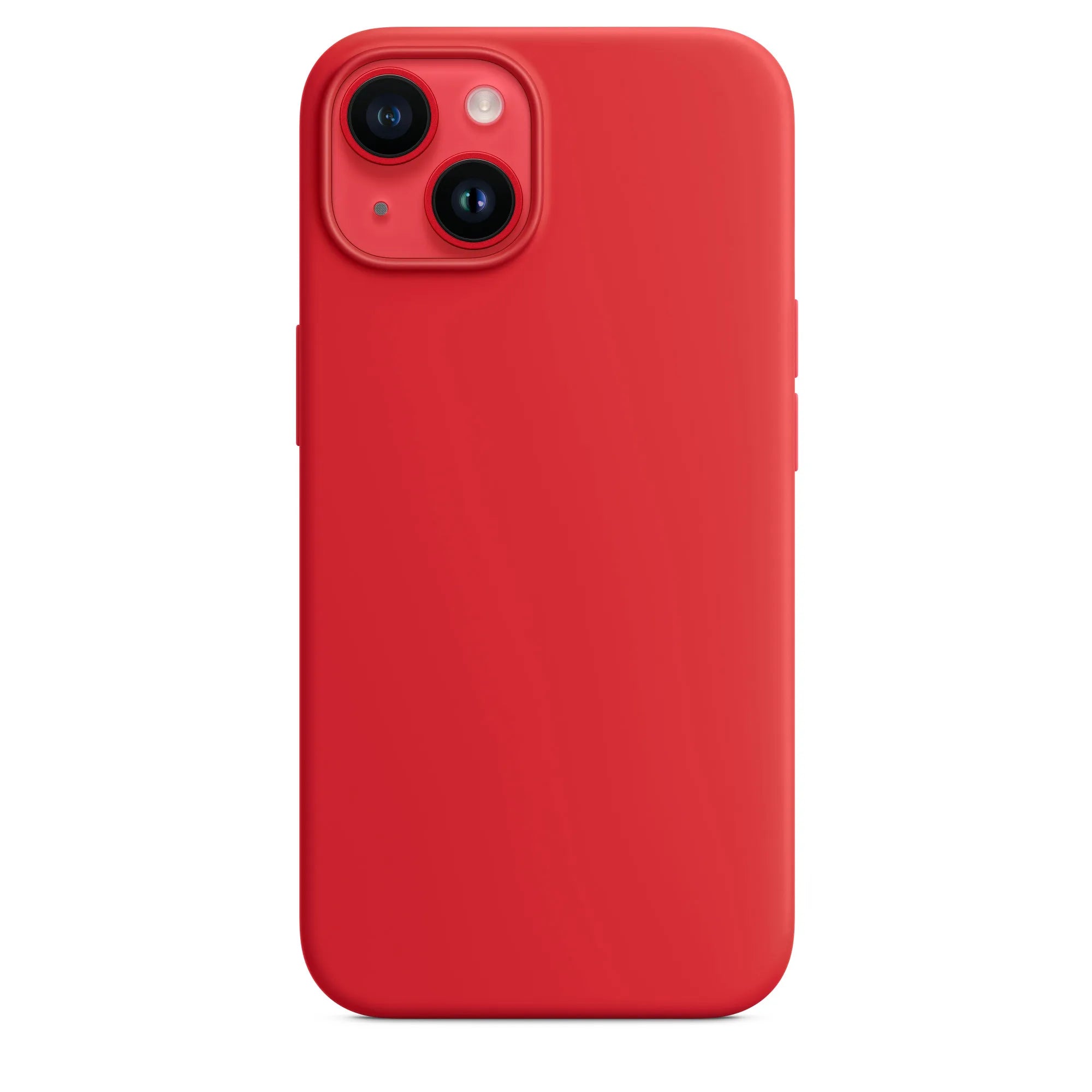 iPhone 14 Plus silicone case with MagSafe - red